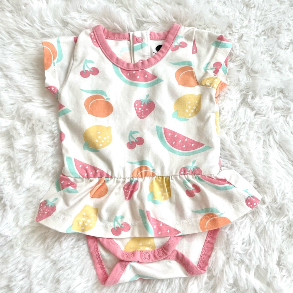 Monica and Andy Fruit Onesie 0-3M